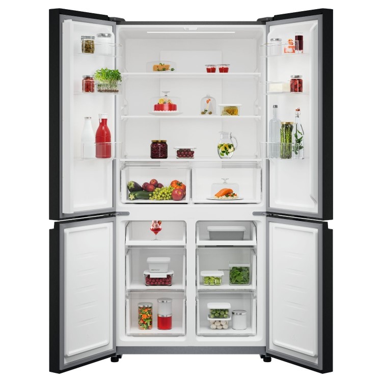 AEG 6000 Series 600 Litre Four Door American Fridge Freezer - Black