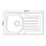 Onda 90 Kitchen Sink - Stainless Steel