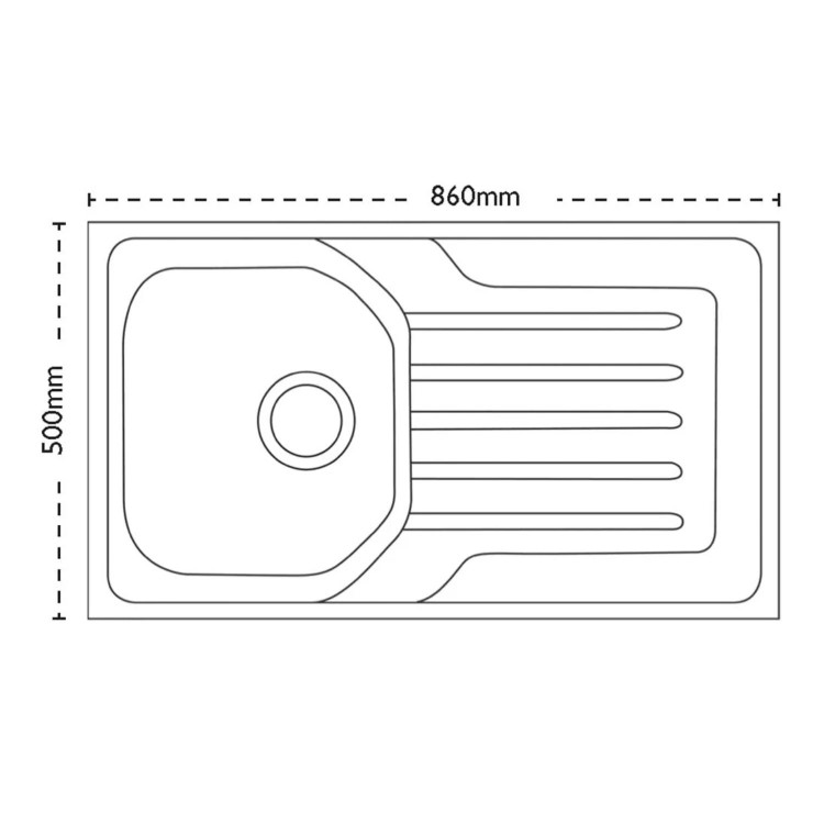 Onda 90 Kitchen Sink - Stainless Steel