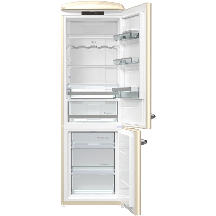 Gorenje ONRK193C Retro Style Freestanding Frost Free Fridge Freezer - Cream