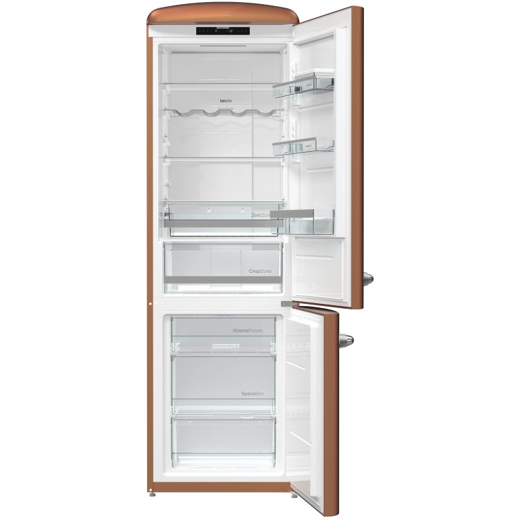 Gorenje ONRK193CR Retro Style Freestanding Frost Free Fridge Freezer - Copper