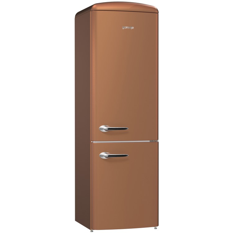 Gorenje ONRK193CR Retro Style Freestanding Frost Free Fridge Freezer - Copper