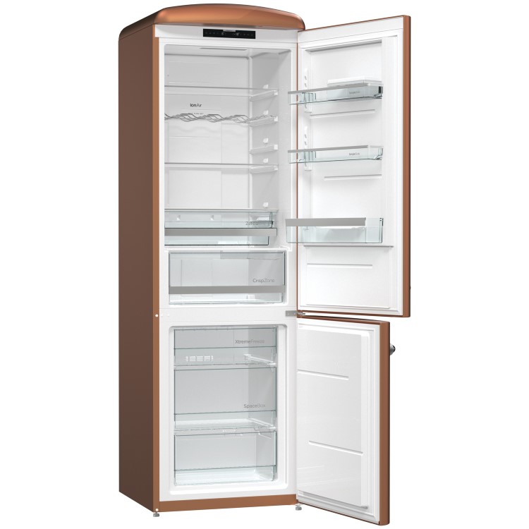 Gorenje ONRK193CR Retro Style Freestanding Frost Free Fridge Freezer - Copper