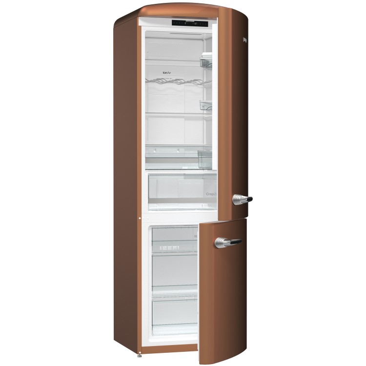 Gorenje ONRK193CR Retro Style Freestanding Frost Free Fridge Freezer - Copper