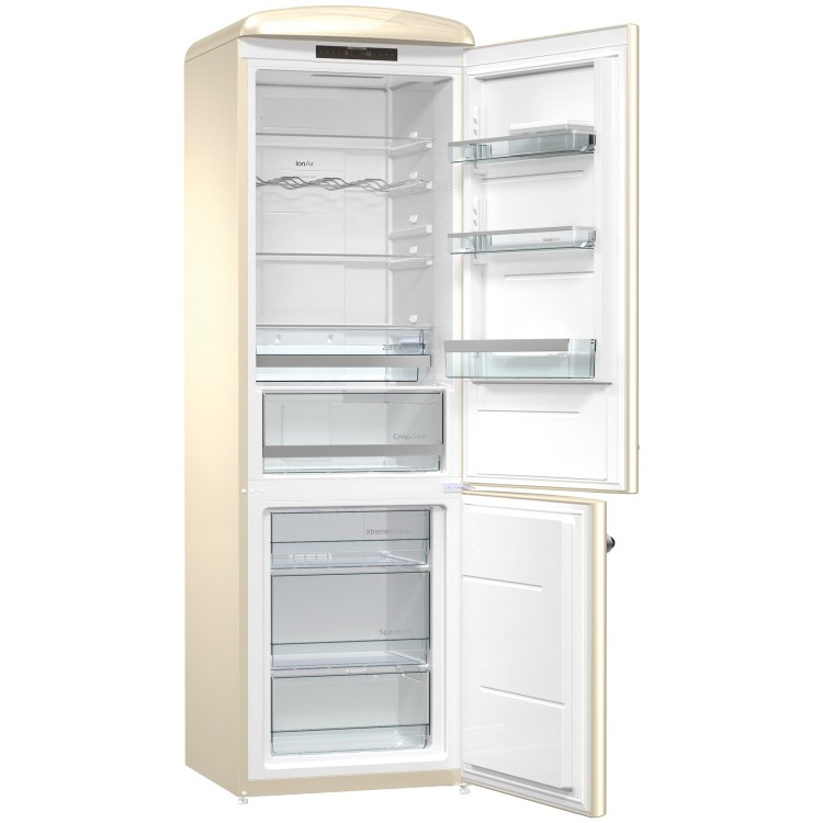 Gorenje ONRK193C Retro Style Freestanding Frost Free Fridge Freezer - Cream