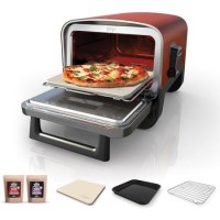 Refurbished Ninja OO101UK Ninja Woodfire Outdoor Oven Artisan Pizza Maker and BBQ Smoker - Terracotta/Steel