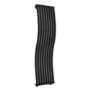 Black Vertical Wave Designer Single Panel Radiator 1600 x 470mm - Opala
