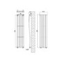 Black Vertical Wave Designer Single Panel Radiator 1800 x 400mm - Opala