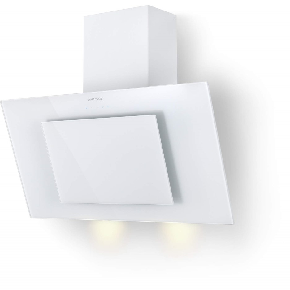 Rangemaster 103260 Opal 90cm Wide Angled Chimney Cooker Hood White