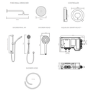 Aqualisa Optic Q Dual Wall Mounted Smart Digital Mixer Thermostatic Shower HP/Combi
