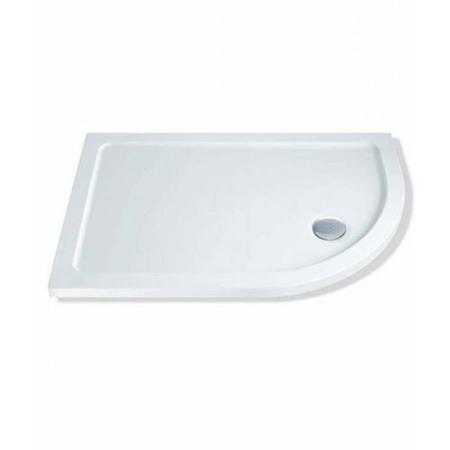 Claristone White Right Hand Shower Tray & Waste - 1200 x 900mm