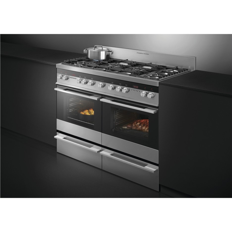 Fisher & Paykel 120cm Double Oven Dual Fuel Range Cooker Stainless