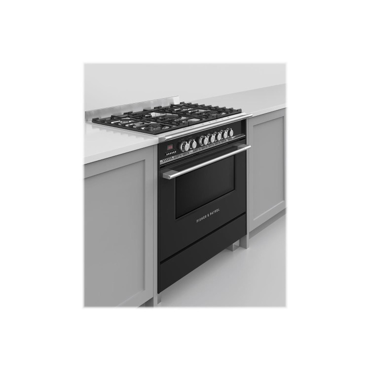 Fisher & Paykel Classic 90cm Single Oven Dual Fuel Range Cooker - Black