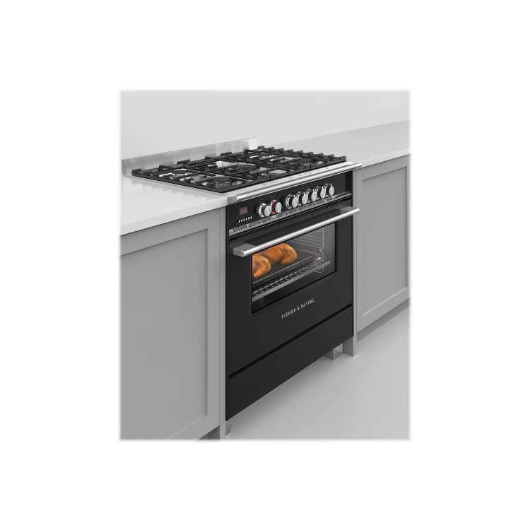 Fisher & Paykel Classic 90cm Single Oven Dual Fuel Range Cooker - Black