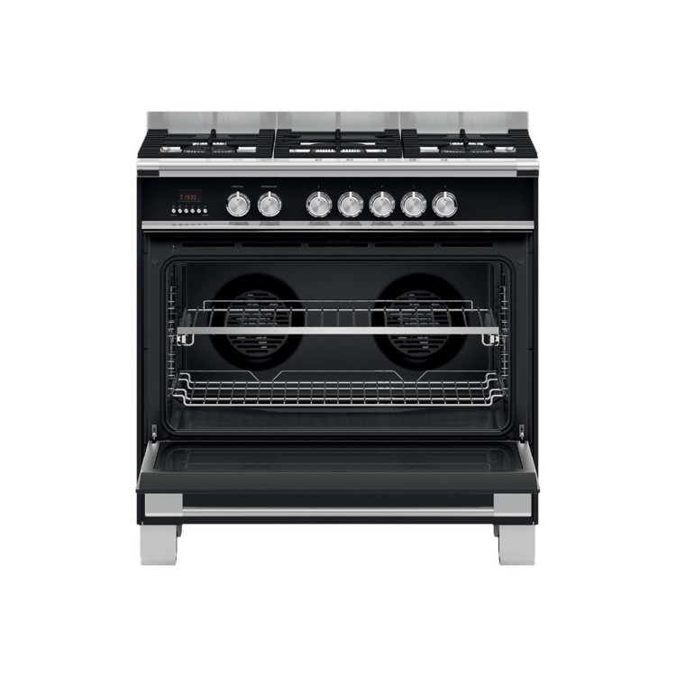 Fisher & Paykel Classic 90cm Single Oven Dual Fuel Range Cooker - Black