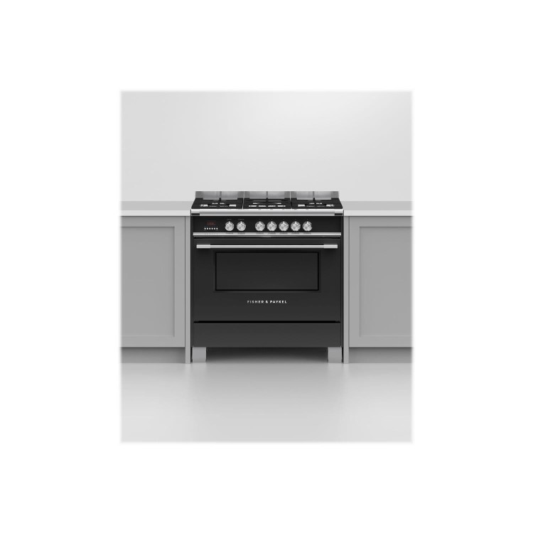Fisher & Paykel Classic 90cm Single Oven Dual Fuel Range Cooker - Black