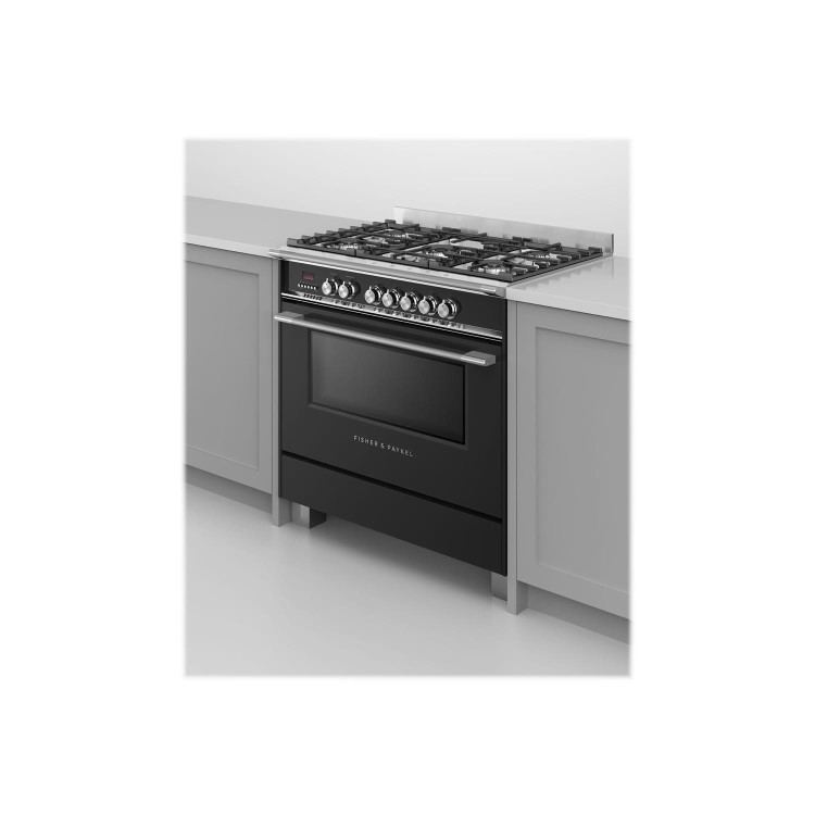Fisher & Paykel Classic 90cm Single Oven Dual Fuel Range Cooker - Black