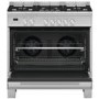 Fisher & Paykel Contemporary 90cm Single Oven Dual Fuel Range Cooker - Stainless Steel