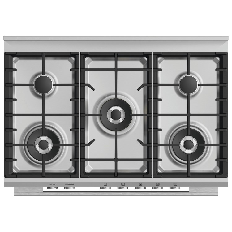 Fisher & Paykel Contemporary 90cm Single Oven Dual Fuel Range Cooker - Stainless Steel