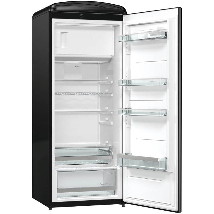 Gorenje ORB153BK 60cm Wide Right Hinge Retro Style Freestanding Fridge - Black