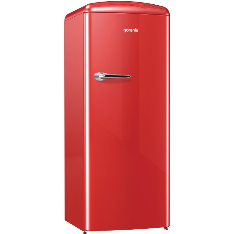 Gorenje ORB153RD 60cm Wide Right Hinge Retro Style Freestanding Fridge - Fiery Red