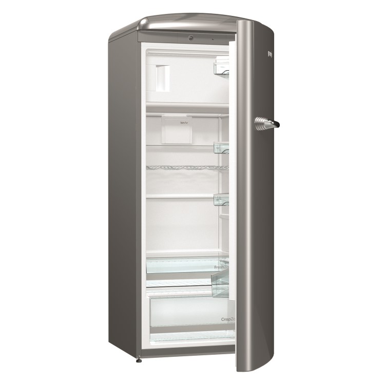 Gorenje ORB153X 60cm Wide Right Hinge Retro Style Freestanding Fridge - Silver