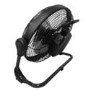 electriQ 12-inch Rechargeable Quiet DC Floor Fan - Versatile Metal Body for Indoor Outdoor and Commercial Use - Black