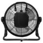 Refurbished electriQ 12-inch Rechargeable Quiet DC Floor Fan - Versatile Metal Body for Indoor Outdoor and Commercial Use - Black
