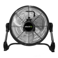 electriQ 12-inch Rechargeable Quiet DC Floor Fan - Versatile Metal Body for Indoor Outdoor and Commercial Use - Black
