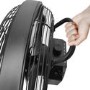 electriQ 12-inch Rechargeable Quiet DC Floor Fan - Versatile Metal Body for Indoor Outdoor and Commercial Use - Black
