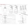 Off The Wall Origin II S2 TV Stand for up to 55" TVs - Silver 