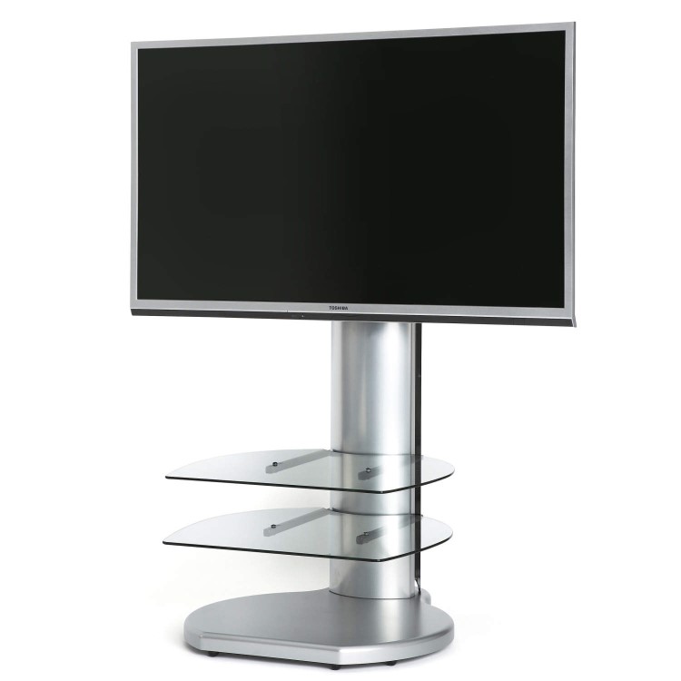 Off The Wall Origin II S4 TV Stand for up to 55" TVs - Silver 
