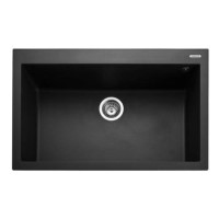 Rangemaster Oridian Single Bowl Inset Granite Kitchen Sink - Charcoal