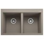 Rangemaster Oridian 2 Bowl Inset Granite Kitchen Sink - Pebble