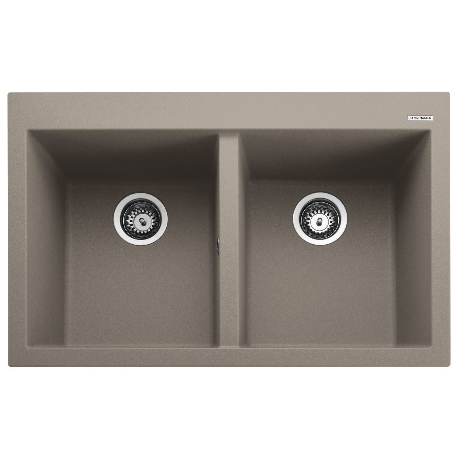 Rangemaster Oridian 2 Bowl Inset Granite Kitchen Sink Pebble ORI7902PE