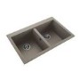 Rangemaster Oridian 2 Bowl Inset Granite Kitchen Sink - Pebble