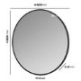Round Black Backlit Heated Bathroom Mirror with Lights 800mm – Orion