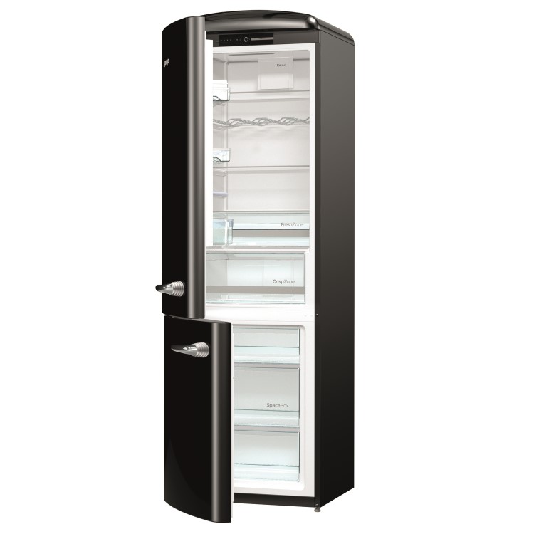 Gorenje ORK193BK-L Retro Freestanding Fridge Freezer - 194 cm - Left-hand - Black