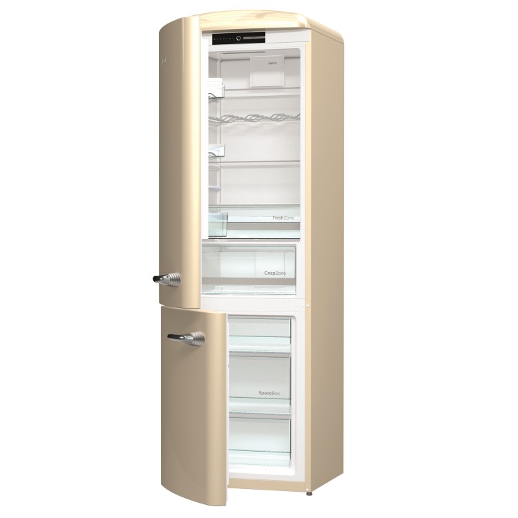 Gorenje ORK193C-L Retro Freestanding Fridge Freezer - 194 cm - Left-hand - Cream