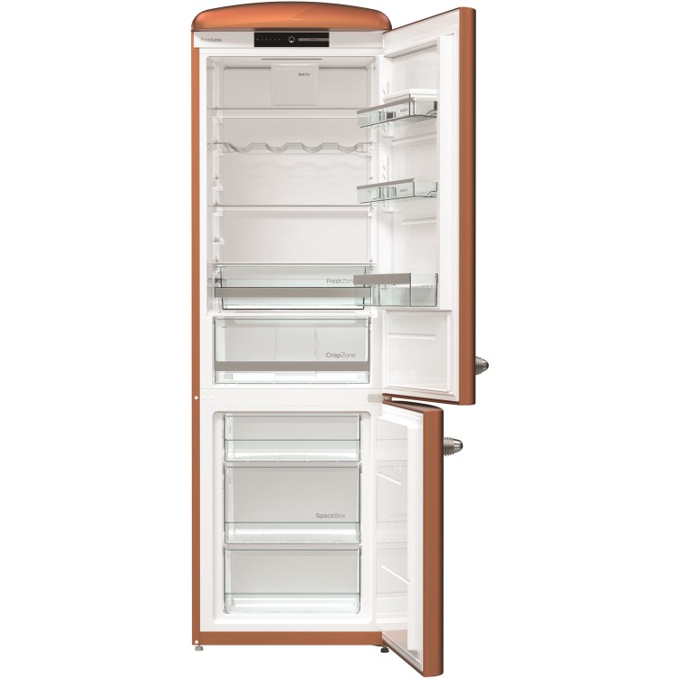 Gorenje ORK193CR Retro Freestanding Fridge Freezer - 194 cm - Right Hand - Copper