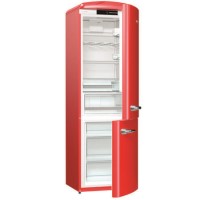 Gorenje ORK193RD 70/30  Retro Freestanding Fridge Freezer - 194 cm - Right Hand - Fiery Red