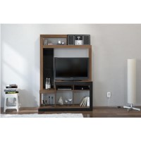 Birela Orka Entertainment Unit in Walnut and Black