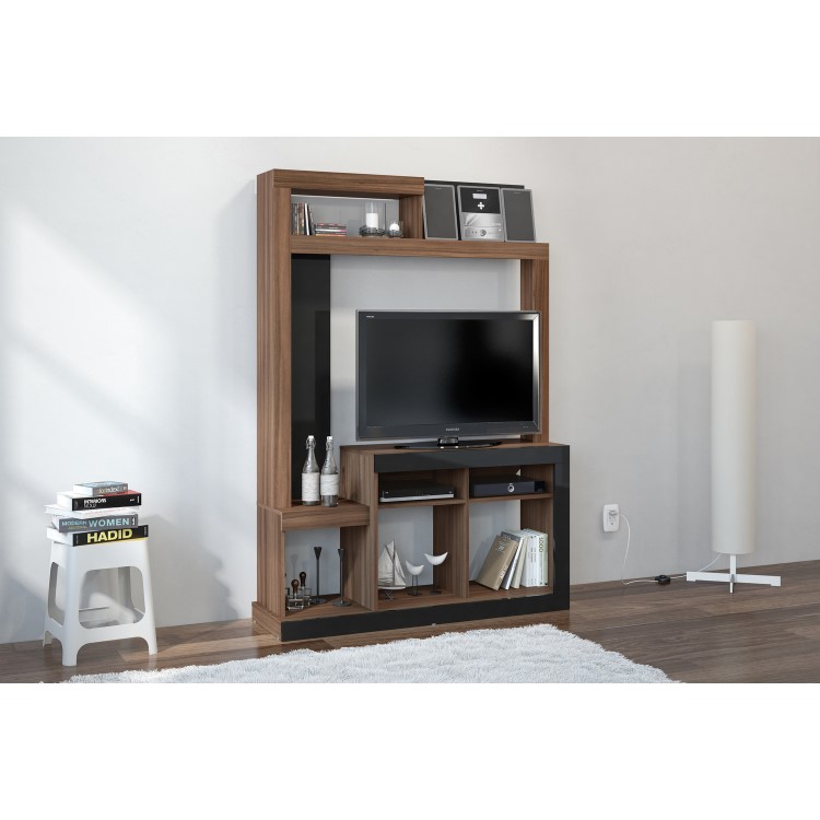 Birela Orka Entertainment Unit in Walnut and Black