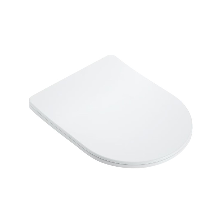 White Round Soft Close Toilet Seat with Quick Release - Oregon