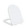White Round Soft Close Toilet Seat with Quick Release - Oregon