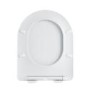 White Round Soft Close Toilet Seat with Quick Release - Oregon