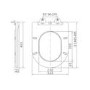 White Round Soft Close Toilet Seat with Quick Release - Oregon