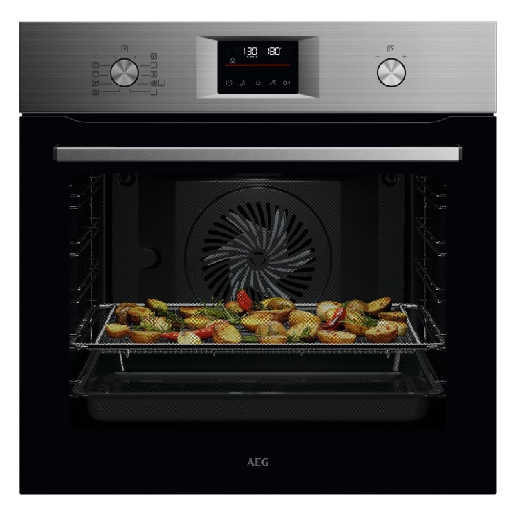 GRADE A2 - AEG 6000 Series OS6PB50AM SenseCook Electric Single Oven - Stainless Steel