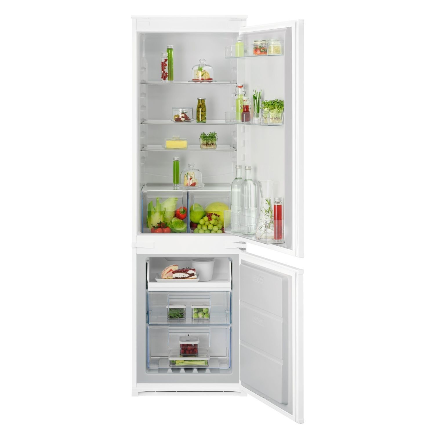 Image of AEG Series 7000 257 Litre 70/30 Integrated Fridge Freezer OSC7N181ES White