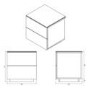 UK-CF Oslo Drawer Gloss Black Storage Unit
